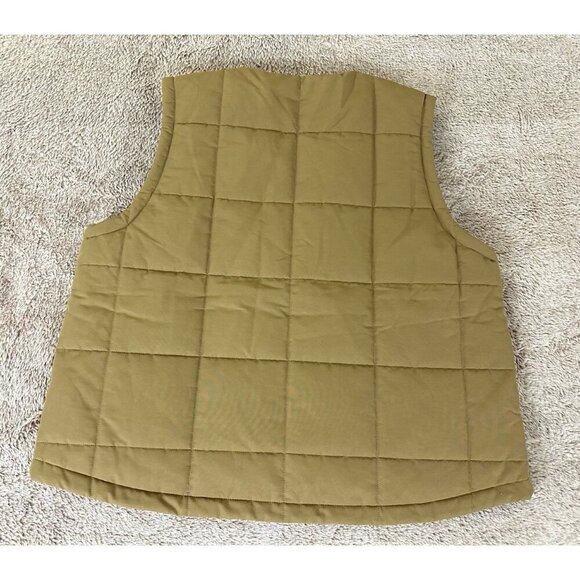 Nike Jordan Women's Quilted Vest Brown Kelp FB5192-395 Loose Fit Size Large NWT - Picture 8 of 12